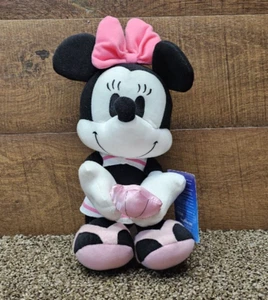 Minnie Mouse Disney SEGA Plush Pink Stripe Sandal Bow Seashell with Tag - Picture 1 of 6
