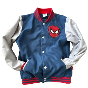 Disney Marvel Spider-Man Varsity Bomber Jacket Kids size 7/8 - Picture 1 of 10