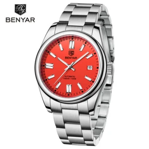 BENYAR 5185 Men's Watch Automatic Movement 39mm Skeleton Dial Date & Luminous - Picture 1 of 9