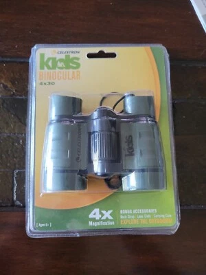 Celestron Kids Binoculars 4x30 Green Outdoors camping Hunting Hiking ultralight - Image 1 of 4