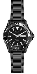 Eichmüller Taucher Herrenuhr Schwarz mit Datums- und Wochentagsanzeige 200 M - Bild 1 von 3