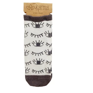 Karma Calcetines al Tobillo Mujeres Niño Ojo Pestañas Iris Retina Córnea Azul Tacón NUEVO CON ETIQUETAS NUEVO - Imagen 1 de 7