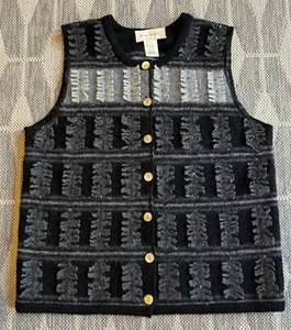 Art-To-Wear Susan Bristol HANDBESTICKT 100% Wolle Patchwork/Pailletten/Perle, NEU - Bild 1 von 15