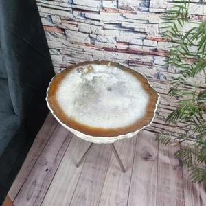 Natural Agate Side Table - Crystal Stone End Table - Crystal Table - Picture 1 of 3