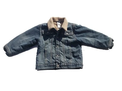 Chicos Gymboree Abrigo Chaqueta Talla 4t Azul Jean Denim Otoño Invierno Foto 1 de 4