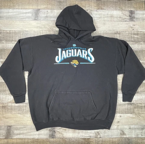 Jacksonville Jaguars Sweater Mens Black 2XL Hooded Pullover Football Sweatshirt Cover