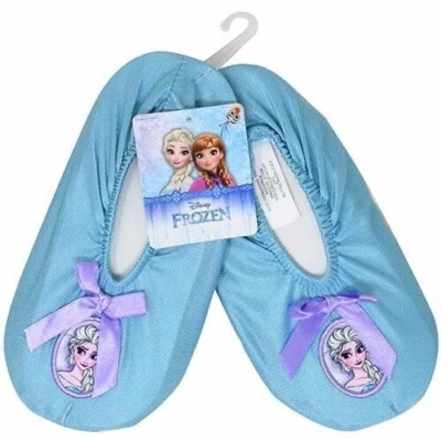 Disney Frozen Elsa Girls Slipper Socks 2T 3T Toddler Gripper Sole Shoe Ballerina - Image 1 of 4