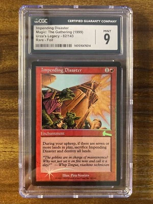 MTG✨IMPENDING DISASTER FOIL✨Urza’s Legacy CGC 9 MINT RARE Enchantment LOW POP ! - Image 1 of 4
