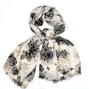 Shingora Women Woven Viscose Scarf Floral Embellished Bohemian  Size 71”X 31” - Picture 1 of 8