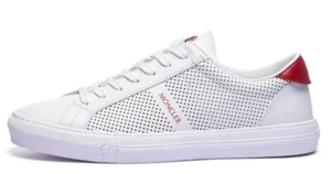 NW MONCLER low-top sneakers trainers New Monaco 4M0030602SSC white leather w/cod - Picture 1 of 5