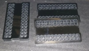 24 Pin Black 180deg individual closed Cable Comb for 4mm Sleeved cable MacroMods - Picture 1 of 2