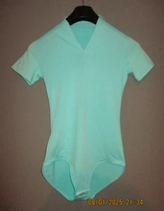 938. Latein Show - Tanz Kleid Mädchen Gr. 160 Body + Rock mint 2-tlg. gebr. - Bild 1 von 12