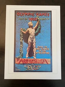 1932 Los Angeles Summer Olympics Poster 12x16” - New Old Stock - Picture 1 of 1