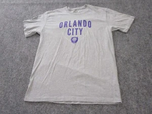 Orlando City FC Shirt Men's Medium Gray Short Sleeve Cotton Futbol MLS - Picture 1 of 9