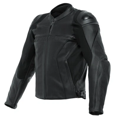 Dainese Racing 4 Leather Perforated Jacket Motorbike Black SALE £379.99 - Image 1 of 3