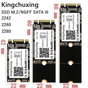 Unidades internas de estado sólido SSD SATA Kingchuxing M.2 2242 2260 2280 NGFF 1 TB - Imagen 1 de 8