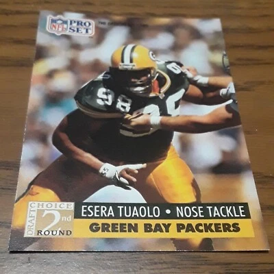 1991 NFL Pro Set Esera Tuaolo RC Green Bay Packers Nose Tackle #764 - Image 1 of 2