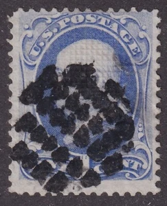 MATT'S STAMPS SCOTT #134 BENJAMIN FRANKLIN 1-CENT ISSUE OF 1870-71, USED CV$200 - Picture 1 of 3