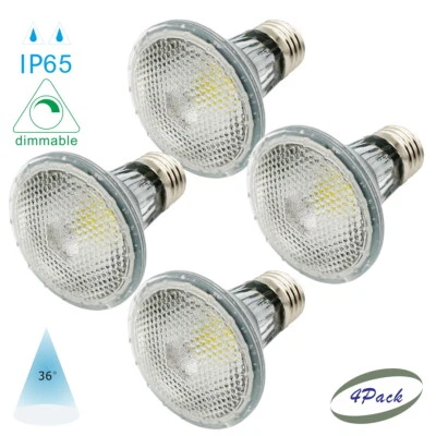 4 Pack PAR20 Led Spot Light Bulb E26 E27 9W 120V 230V Lamp Waterproof Dimmable - Image 1 of 4