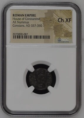 NGC Ch XF AE3/4 of Constans AD337-350 CHOICE EXTREMELY FINE NGC Certified  - Image 1 of 2