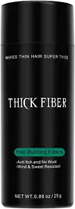 THICK FIBER Hair Fibers for Thinning Hair & Bald Spots (DARK BROWN) - 25G Bot... - Picture 1 of 11