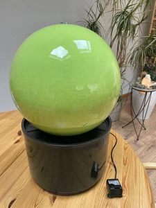 Keramik Gartenbrunnen grün Ø35cm mit Pumpe – Wasserspiel Komplettset 52cm - Bild 1 von 4