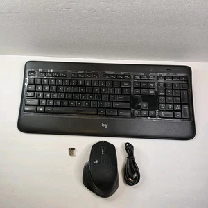 Logitech K800 Illuminated Wireless Keyboard Backlit & MX Master Mouse W/Dongle - Picture 1 of 6