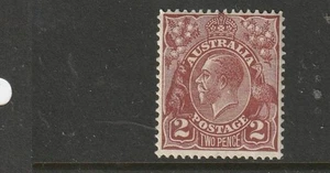 STAMPS AUST KGV 2d RED BROWN S MULTI 13.5=12.5 MUH - Foto 1 di 1
