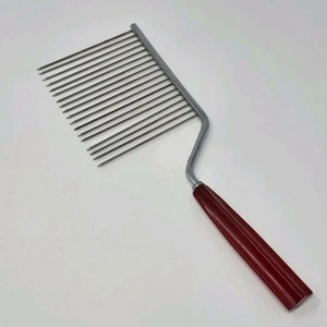 Taglierina rompi torte cibo angelo MCM bachelite vintage manico rosso-tv - Foto 1 di 2
