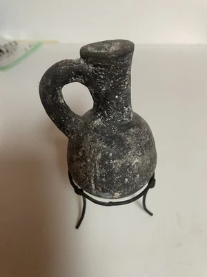 Cerámica antigua, tarro de la Edad del Hierro 1200-585 a.C.  Distrito de Jerusalén.  Certificado.  Foto 1 de 4