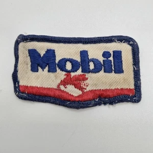 Vintage Mobil Gas Pegasus Patch 2.75"x1.5" Blue Border Embroidered - Picture 1 of 6