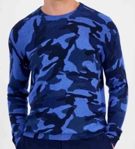 Club Room Navy Blue Combo Camo Cashmere Sweater 2-Ply Men's Size XL NEW SEALED - Picture 1 of 8