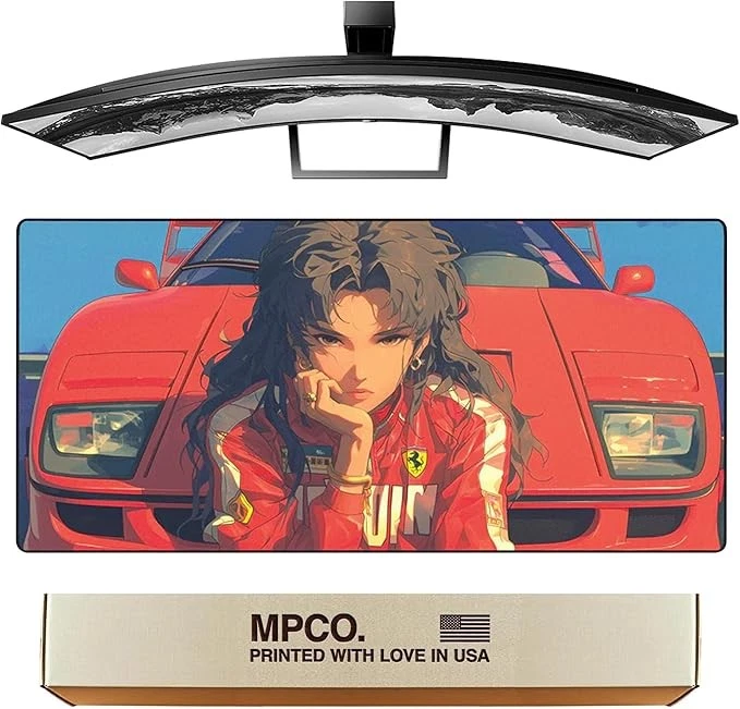 MPCO. Manga Motors Large Gaming Desk Pad - 36" x 17" Fayes-Ferrari - Image 1 of 1
