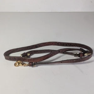 Brahmin Shoulder Strap Replacement Brown Crocodile Double Clip - Picture 1 of 4
