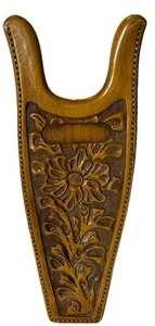 Vintage ACME Boots Floral Wood Embossed Cowboy Boot Jack Puller Rare Collectible - Picture 1 of 7