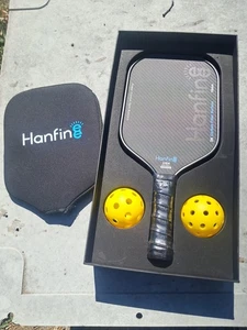 Pickleball Paddel, 16 mm T700 Rohkohlefaser, USAPA zugelassen, 1 Abdeckung, 2 Bälle - Bild 1 von 3