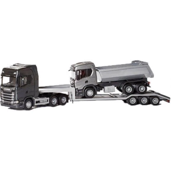 EMEK,SCANIA S 6x4 black with 3-axle carrier and SCANIA G500 6x4, 1/25, EMEK30613 - Image 1 of 1