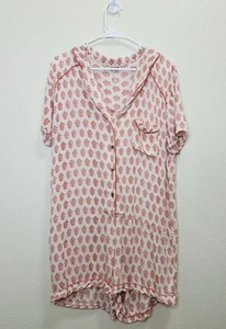 Intimately Free People Pink Paisley Print Romper Pajama One-Piece Boho Comfy - Picture 1 of 6