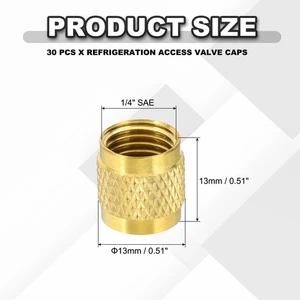 1/4" SAE Service Access Valve Caps, 30 Pack Refrigeration Service Valve New ^ - Bild 1 von 7