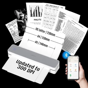 Tragbarer Drucker Wireless Bluetooth Print, 8,5" x 11" US Brief Thermodrucker - Bild 1 von 6