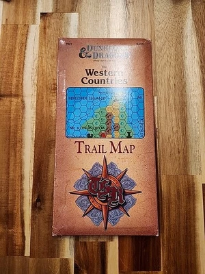 TSR DUNGEON AND DRAGONS TRAIL MAP THE WESTERN COUNTRIES 100-351 - Image 1 of 4