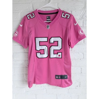 耐克 NFL 粉色 52 号 Clay Matthews 足球球衣 尺寸 M — 第 1/4 张图片