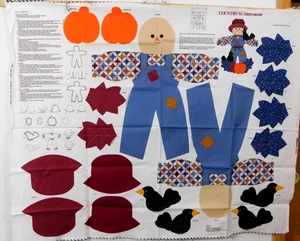 Vrg VIP Cranston 'COUNTRY SCARECROW' SEW & STUFF Fabric PANEL 20" Scarecrow - Picture 1 of 5