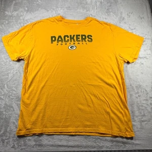 Green Bay Packers Mens 3XL Fanatics T-Shirt Gold Football NFL Tee - Picture 1 of 7