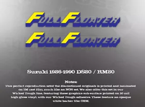 SUZUKI DS80 RM80 FULL FLOATER SWINGARM DECAL GRAPHIC - Picture 1 of 1