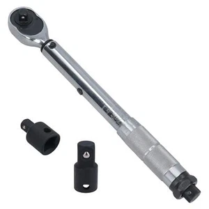 Chiave coppia di trasmissione 3/8 pollici con adattatori per urti 1/4 pollici + 1/2 pollici 19 Nm – 110 Nm - Foto 1 di 7