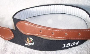 New Peter Millar sz XS (28-32") Canvas/Leather Belt Philadelphia Cricket Club - Picture 1 of 5