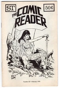 FANZINE TCR The Comic Reader #127 febrero 1976 Mike Vosburg GGA clásico vintage - Imagen 1 de 2
