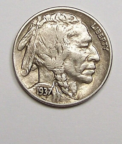 1937  P       FULL  HORN    Buffalo Head Nickel            *90624214 Cover