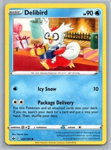 Delibird 32/198 Chilling Reign Common Pokémon TCG 2021 - Picture 1 of 2